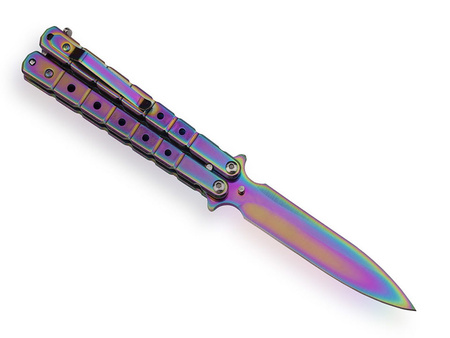 Nóż Motylek Rainbow N-495E