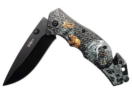 Nóż Ratowniczy BSH ADVENTURE N-353E Sprężynowy