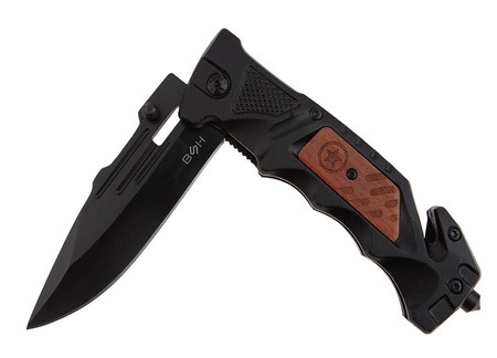 Nóż Ratowniczy BSH ADVENTURE N-389B Sprężynowy