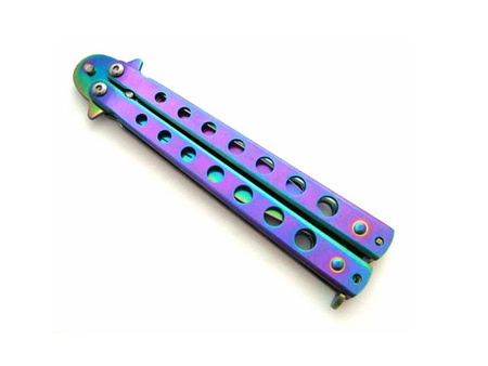 Nóż Motylek Rainbow N-495B