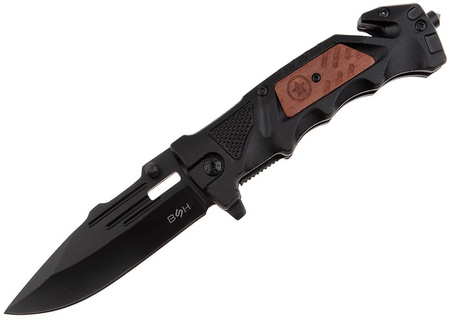 Nóż Ratowniczy BSH ADVENTURE N-389B Sprężynowy