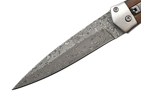 Nóż Sprężynowy Damasceński N-961 Damast