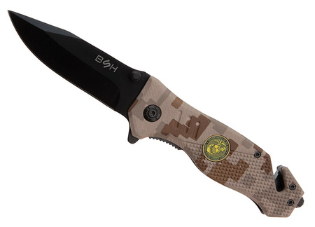 Nóż Ratowniczy BSH ADVENTURE N-386D Sprężynowy