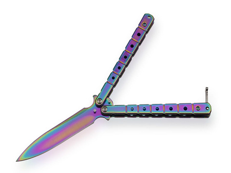 Nóż Motylek Rainbow N-495E