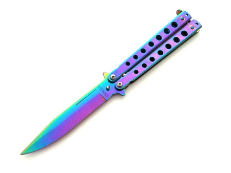 Nóż Motylek  Rainbow N-495B