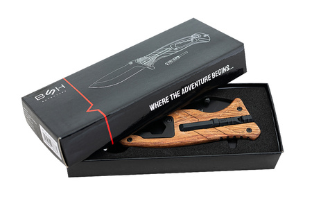 Nóż Ratowniczy BSH ADVENTURE N-501B 6w1 Krzesiwo Klucze Gwizdek