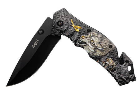 Nóż Ratowniczy BSH ADVENTURE N-353D Sprężynowy