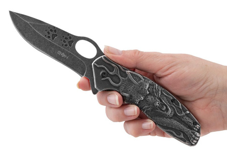 Nóż Składany BSH ADVENTURE WOLF N-072 Sprężynowy