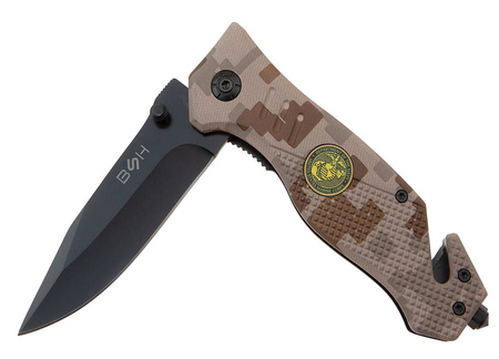 Nóż Ratowniczy BSH ADVENTURE N-386D Sprężynowy