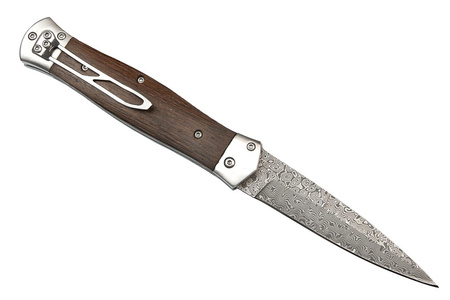 Nóż Sprężynowy Damasceński N-961 Damast