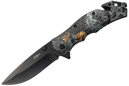 Nóż Ratowniczy BSH ADVENTURE N-353E Sprężynowy