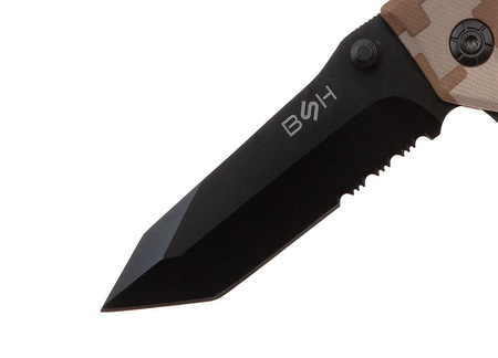 Nóż Ratowniczy BSH ADVENTURE N-386C Sprężynowy