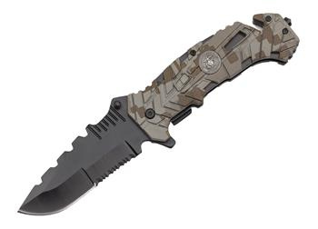 Nóż Ratowniczy BSH ADVENTURE N-393A Sprężynowy