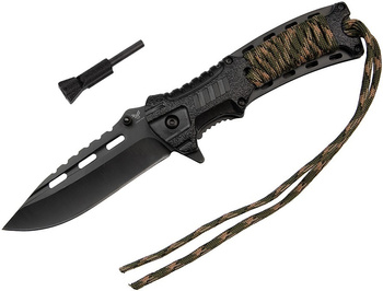 Nóż sprężynowy z krzesiwem HASTAA 02-HS-501