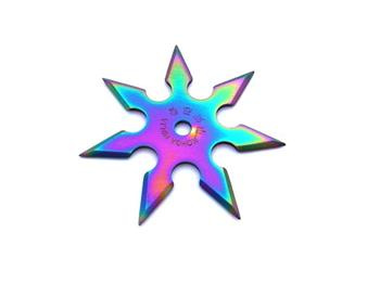 Nóż do rzucania - Gwiazdka Shuriken Rainbow N-403B