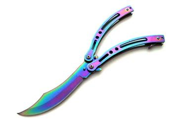 Nóż Motylek Rainbow N-454E