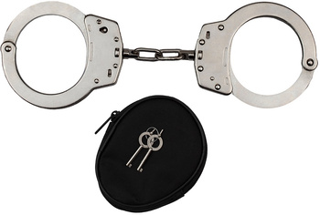 KAJDANKI  POLICYJNE  ŁAŃCUSZKOWE + KABURA  KJ-007