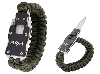 Bransoletka Survivalowa Paracord z Nożem BR-008